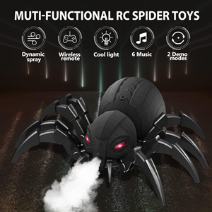 ربات اسباب بازی کنترلی عنکبوت دودزا Realistic RC Spider Robot_اسباب بازی